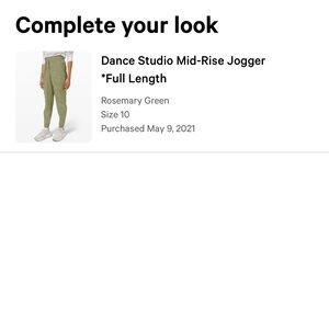 Lululemon dance studio jogger sz 10